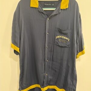 Abercrombie & Fitch Gray and Yellow Casual Shirt